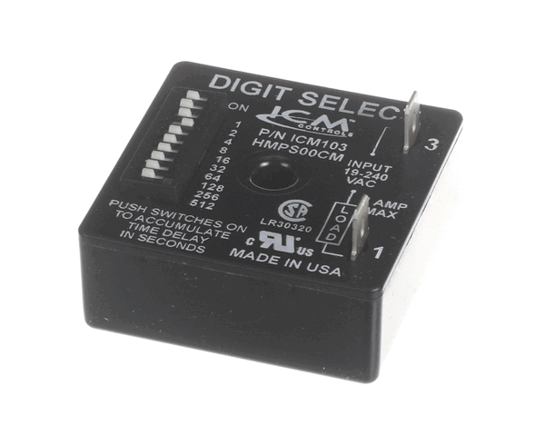 York S1-Icm103 Relay,Time Delay,Adj,1-1023 Sec,W/Switch (YORKS1-ICM103)