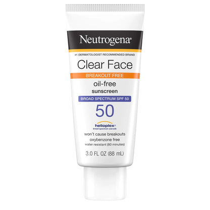 Neutrogena® Clear Face Sunscreen SPF 50 Lotion 3 oz. Tube (1193256_EA)