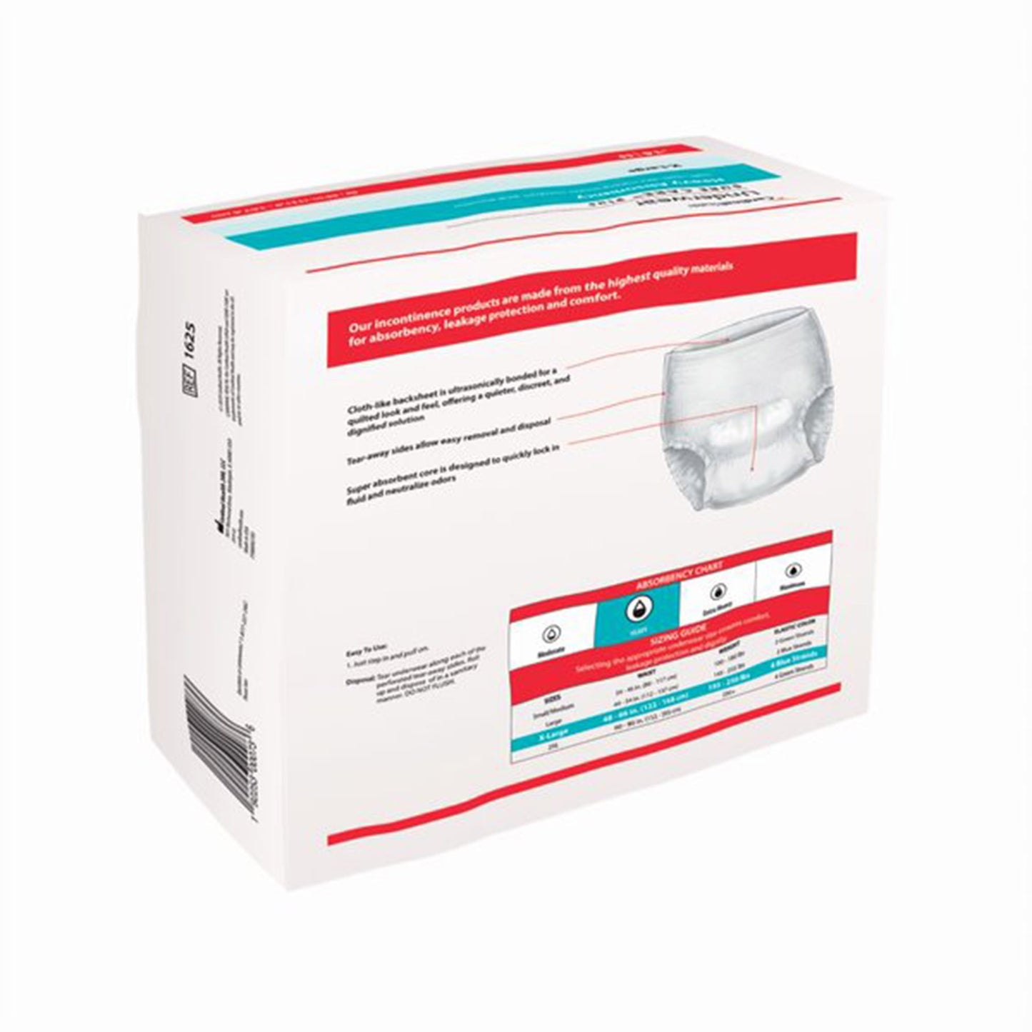 Sure Care™ Plus Unisex Adult Absorbent Underwear Pull On with Tear Away Seams X-Large Disposable Heavy Absorbency (439577_CS)