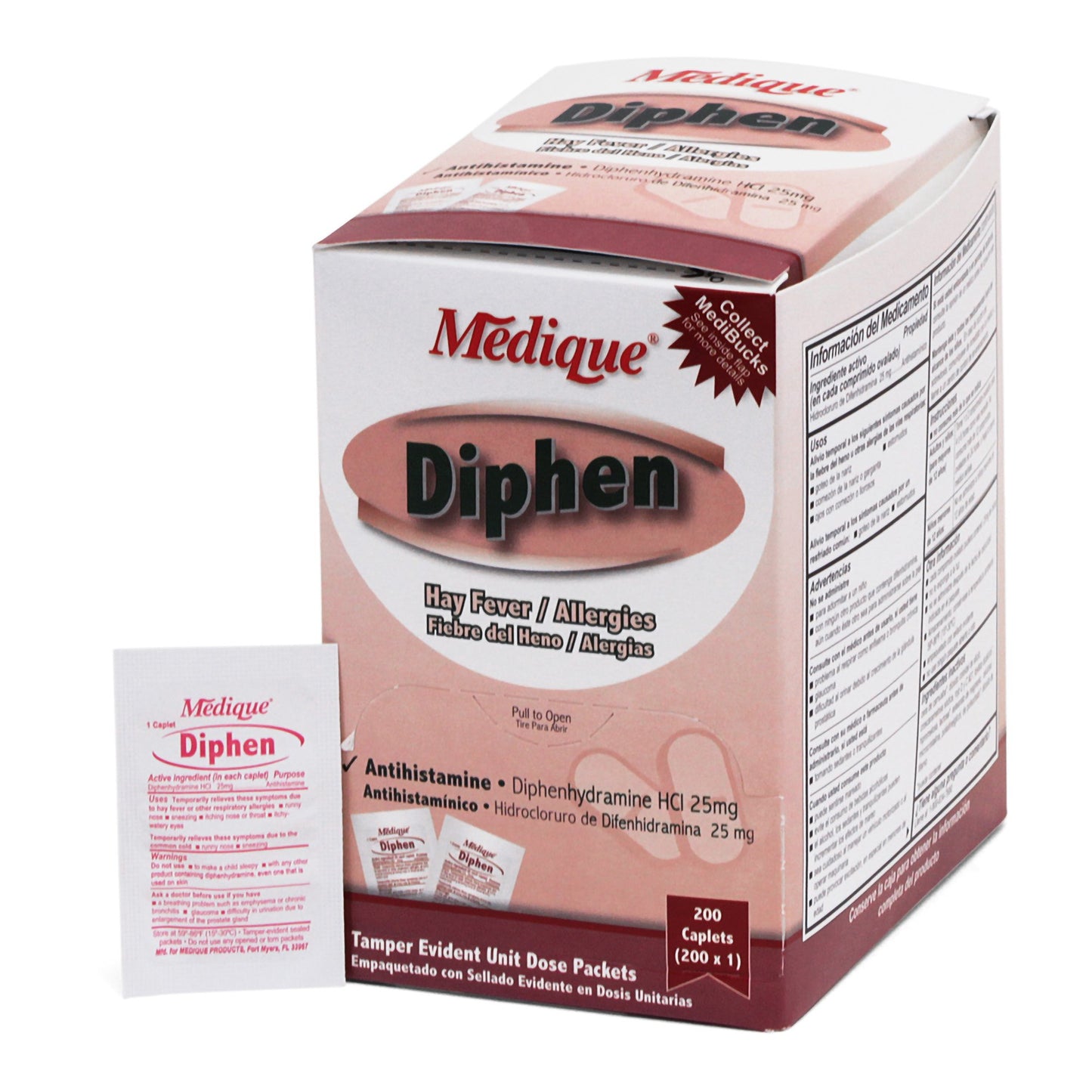 Diphen Allergy Relief 25 mg Strength Tablet 200 per Box (406725_BX)