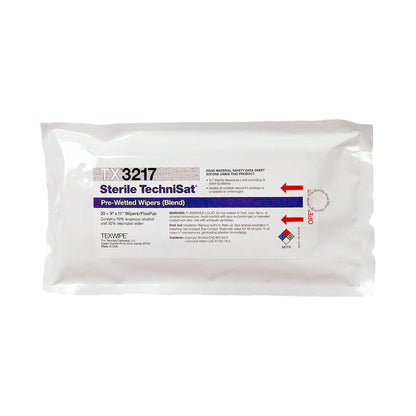 TechniSat® Premoistened Cleanroom Manual Pull Wipe 20 Count Soft Pack Alcohol Scent Sterile (1139967_PK)