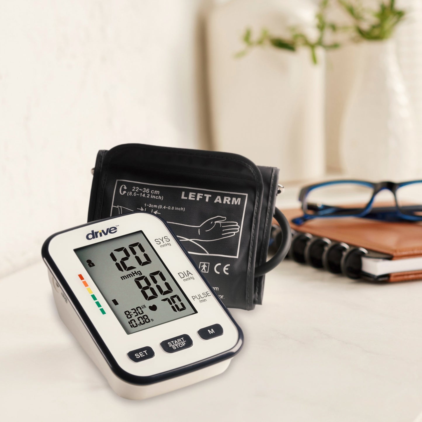 Drive™ Home Automatic Digital Blood Pressure Monitor Medium Cuff Nylon Cuff 22 - 36 cm Desk Model (1055467_EA)