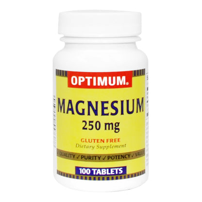 Optimum® Mineral Supplement Magnesium 250 mg Strength Tablet 100 per Bottle (728887_BT)