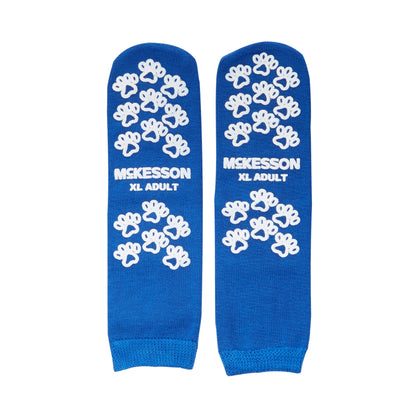 McKesson Terries™ Slipper Socks Unisex Adult X-Large Double Tread Single Patient Use Royal Blue (558995_CS)