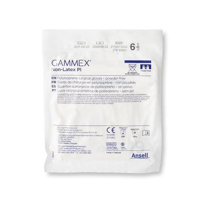 GAMMEX® Non-Latex PI Surgical Glove Size 6.5 Sterile Polyisoprene Standard Cuff Length Micro-Textured White Chemo Tested (765477_CS)