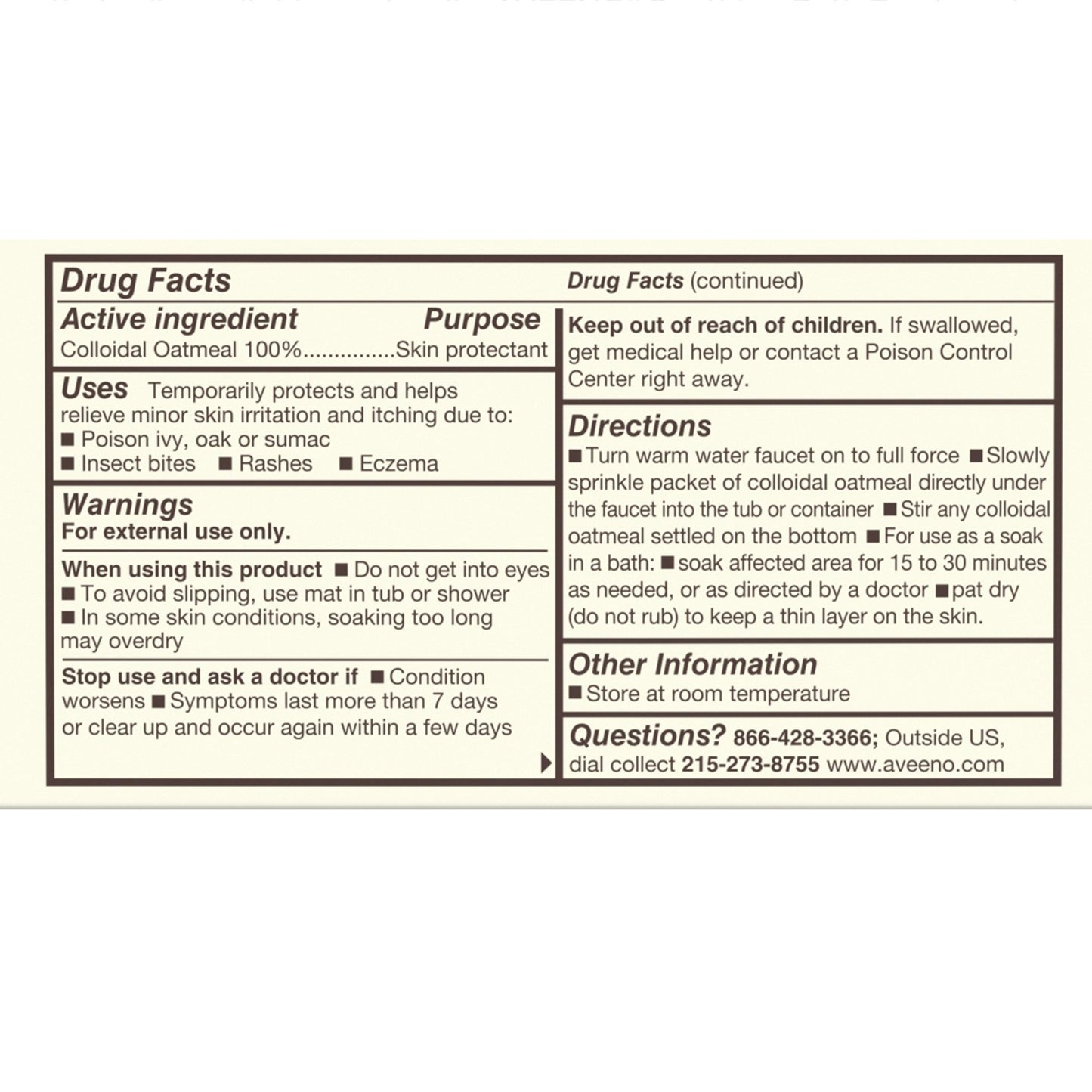 Aveeno® Bath Additive 1.5 oz. Individual Packet Unscented Powder (866006_BX)