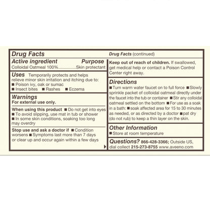 Aveeno® Bath Additive 1.5 oz. Individual Packet Unscented Powder (866006_BX)