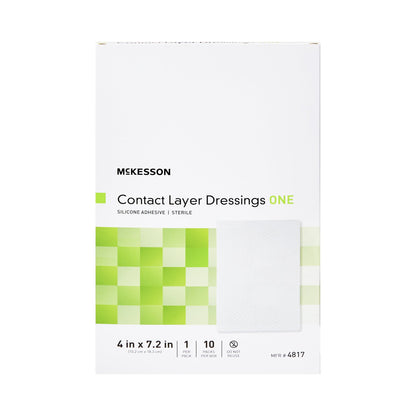 McKesson Wound Contact Layer Dressing 4 X 7.2 Inch Sterile (1083096_EA)