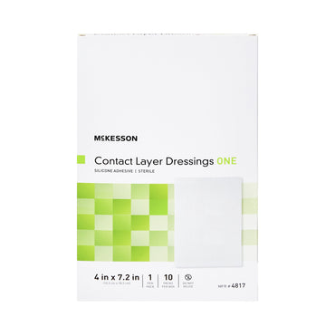McKesson Wound Contact Layer Dressing 4 X 7.2 Inch Sterile (1083096_BX)