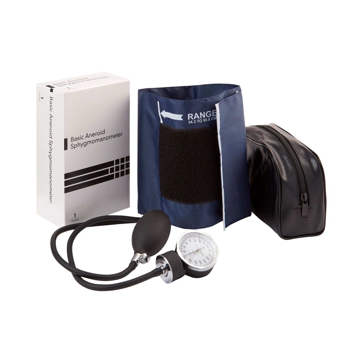 BASIC Aneroid Sphygmomanometer Unit Large Adult Cuff Nylon Cuff 34 - 50 cm Pocket Aneroid (363780_EA)