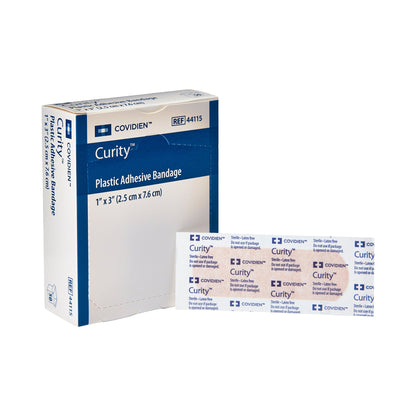 Curity™ Adhesive Strip 1 X 3 Inch Plastic Rectangle Tan Sterile (734673_BX)