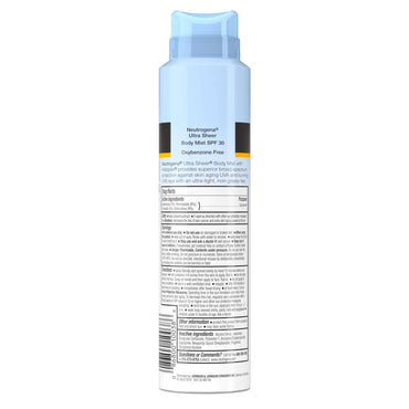 Neutrogena®Ultra Sheer® Body Mist Sunscreen SPF 30 Liquid 5 oz. Can (1193261_EA)