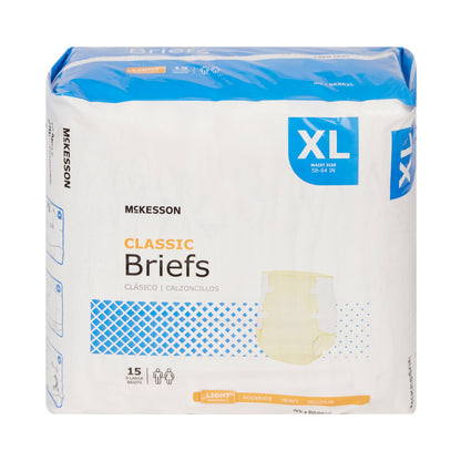 McKesson Classic Unisex Adult Incontinence Brief X-Large Disposable Light Absorbency (973141_BG)