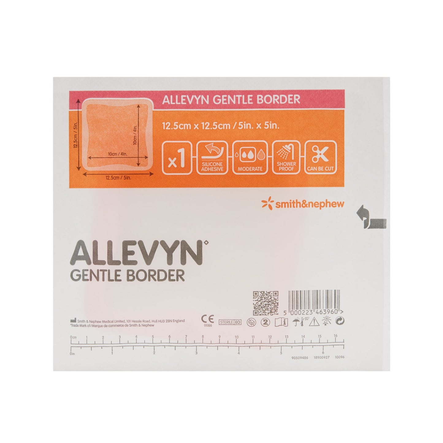 Allevyn Gentle Border Foam Dressing 5 X 5 Inch With Border Film Backing Silicone Gel Adhesive Square Sterile (665773_EA)