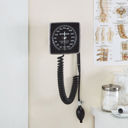 McKesson LUMEON™ Aneroid Sphygmomanometer Unit Adult Cuff Nylon Cuff 23 - 40 cm Wall Mount (803190_BX)