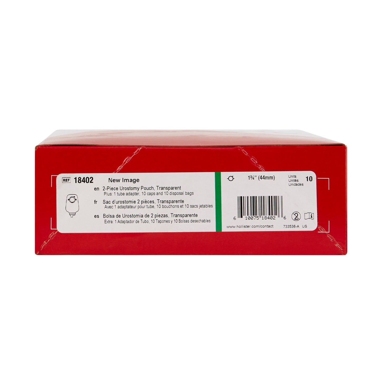 New Image™ Urostomy Pouch Two-Piece System 9 Inch Length, Maxi 1-3/4 Inch Stoma Drainable (404065_EA)