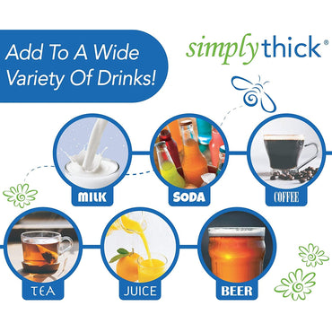 SimplyThick® Easy Mix Food and Beverage Thickener 96 Gram Individual Packet Unflavored Gel IDDSI Level 3 Moderately Thick/Liquidized (1087564_BX)