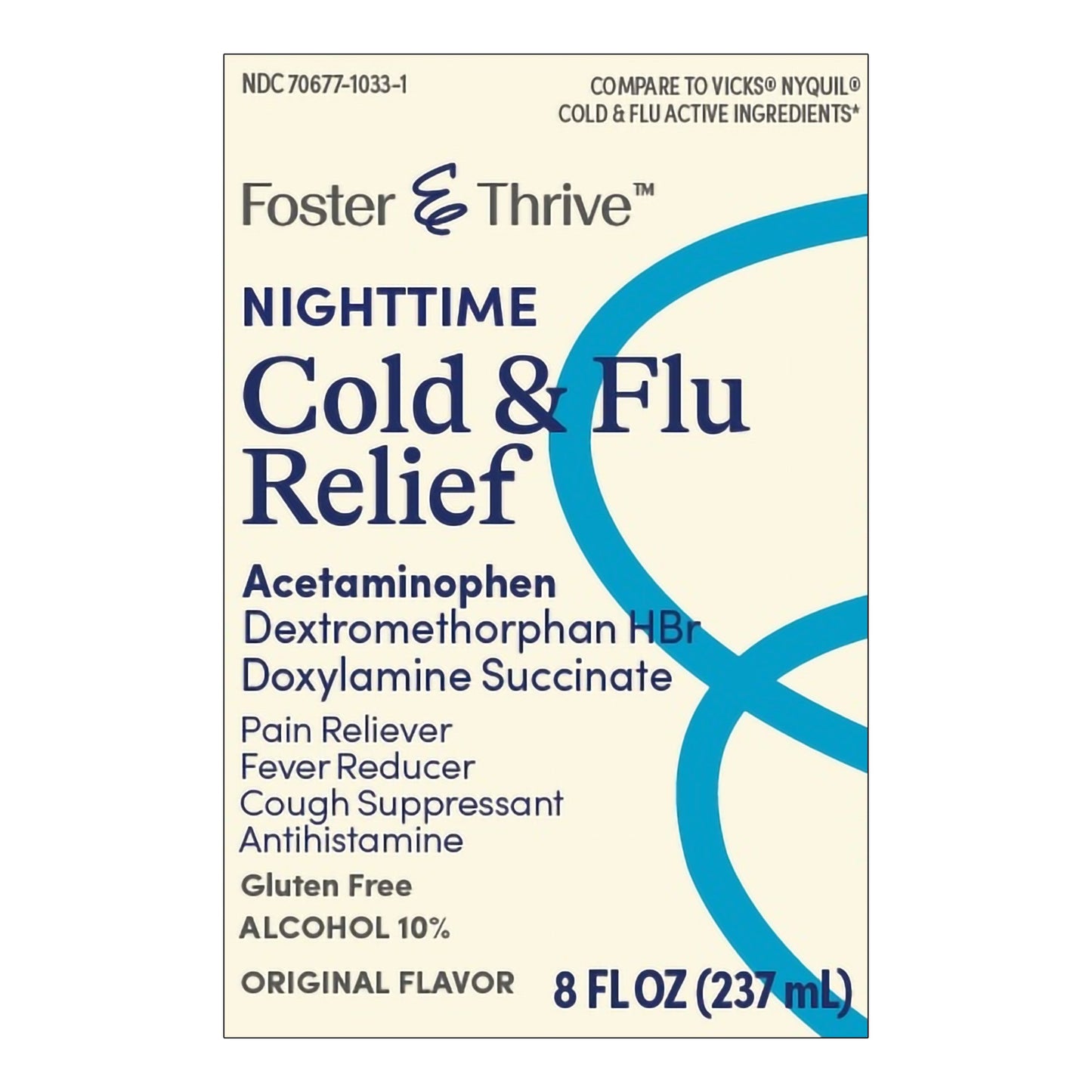 Foster & Thrive™ Cold and Cough Relief 650 mg - 30 mg - 12.5 mg / 30 mL Strength Liquid 12 oz. (1238960_EA)