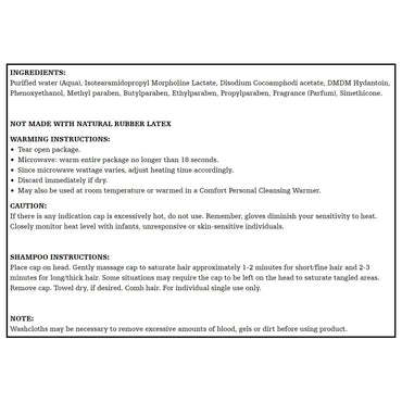 Comfort® Shampoo Cap 1 per Pack Individual Packet Powder Scent (370633_CS)