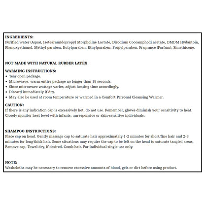 Comfort® Shampoo Cap 1 per Pack Individual Packet Powder Scent (370633_EA)