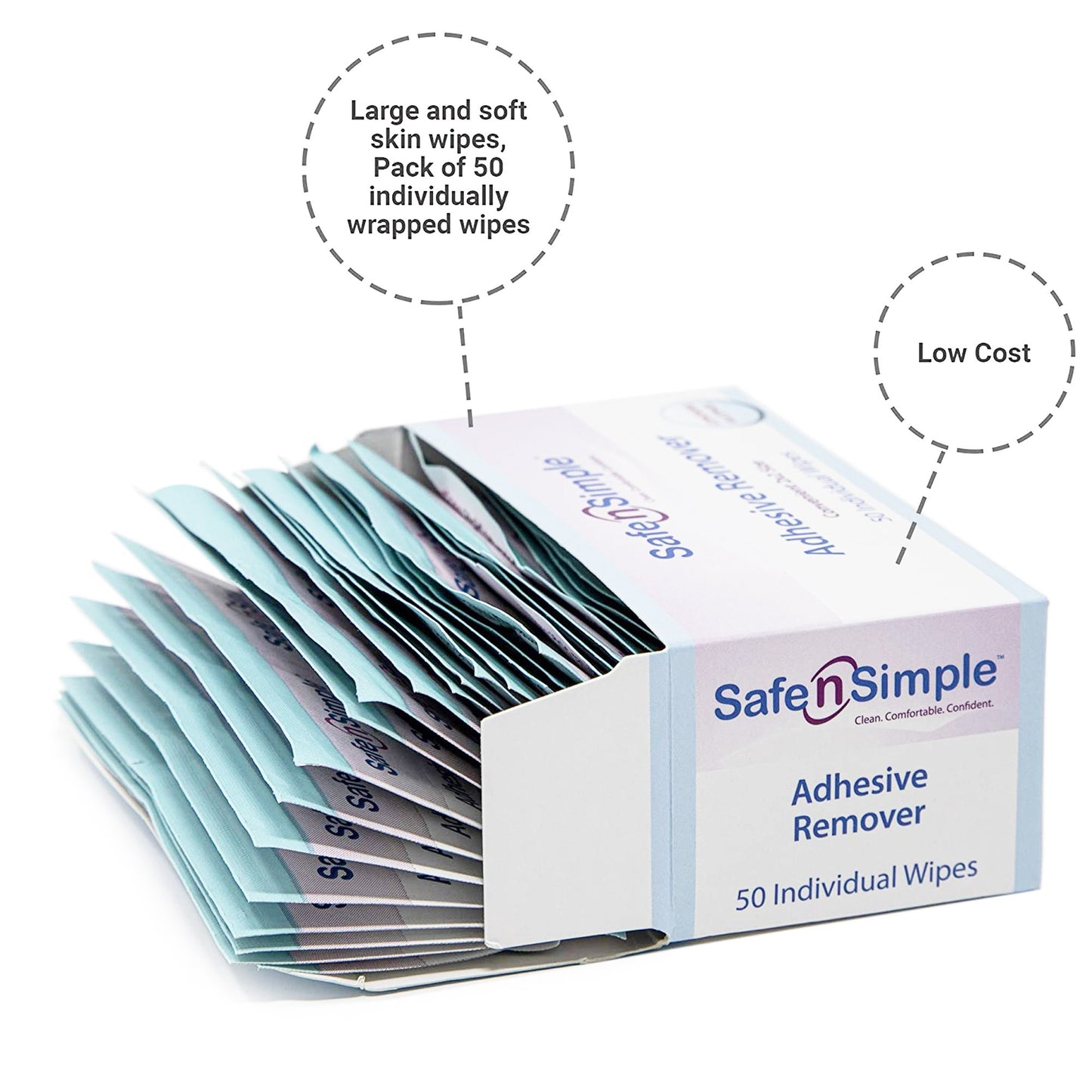 Safe N Simple Adhesive Remover Wipe (895484_BX)