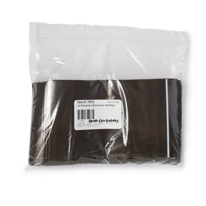 Health Care Logistics Reclosable UV Protection Bag 4 X 6 Inch Plastic Amber Zipper Closure (702276_PK)
