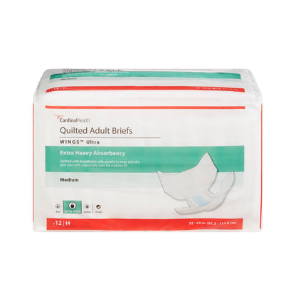 Wings™ Ultra Unisex Adult Incontinence Brief Medium Disposable Heavy Absorbency (960580_CS)