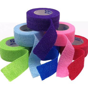 CoFlex® NL Cohesive Bandage 1 Inch X 5 Yard Self-Adherent Closure Neon Pink / Blue / Purple / Light Blue / Neon Green / Red NonSterile 12 lbs. Tensile Strength (989074_PK)