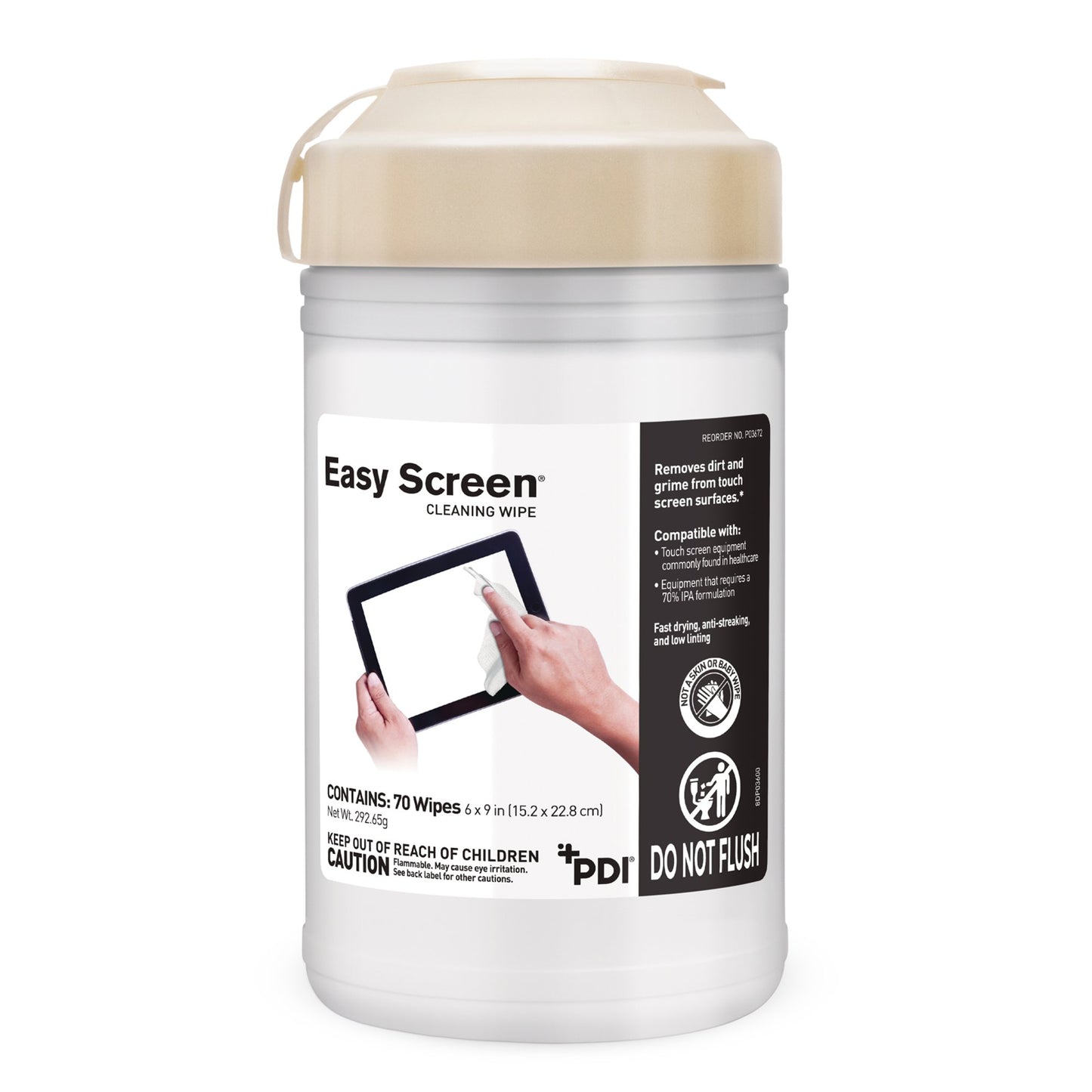 Easy Screen® Surface Cleaner Premoistened Alcohol Based Manual Pull Wipe 70 Count Canister Alcohol Scent NonSterile (1011705_CS)