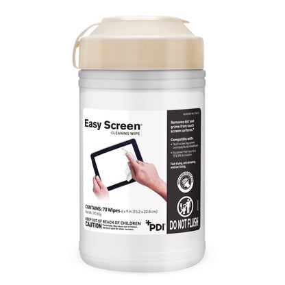 Easy Screen® Surface Cleaner Premoistened Alcohol Based Manual Pull Wipe 70 Count Canister Alcohol Scent NonSterile (1011705_CS)
