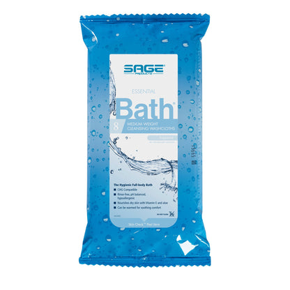Essential Bath® Medium Weight Rinse-Free Bath Wipe Soft Pack Scented 8 Count (746638_CS)
