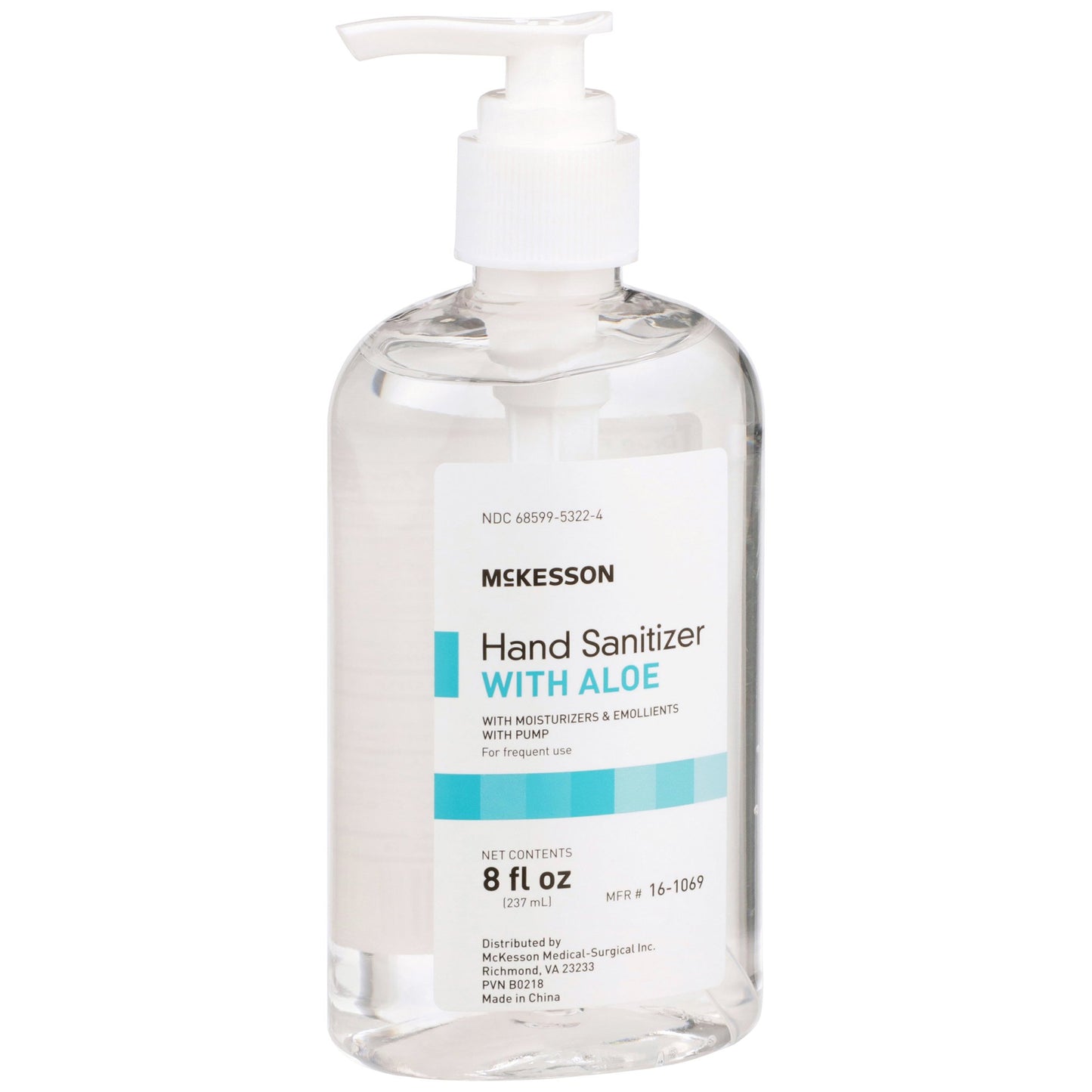 McKesson Hand Sanitizer with Aloe 8 oz. Ethyl Alcohol Gel Pump Bottle (953791_EA)
