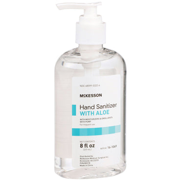 McKesson Hand Sanitizer with Aloe 8 oz. Ethyl Alcohol Gel Pump Bottle (953791_CS)