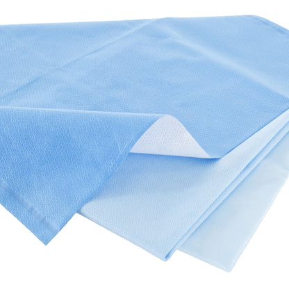 QUICK CHECK* H400 Sterilization Wrap White / Blue 48 X 48 Inch Dual Layer SMS Polypropylene Steam / EO Gas / Hydrogen Peroxide (846953_BG)