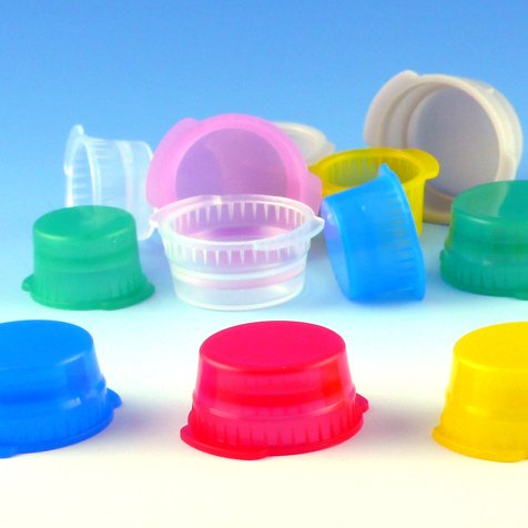 Cappers™ Tube Closure Polyethylene Double Tab Snap Cap Green For 13 mm Glass Evacuated Blood Drawing Tube / 12 mm Plastic Test Tube NonSterile (541920_PK)