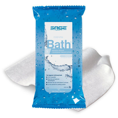 Essential Bath® Medium Weight Rinse-Free Bath Wipe Soft Pack Scented 8 Count (746638_PK)