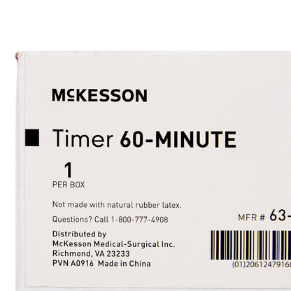 McKesson Mechanical Timer Count Down 60 Minutes Dial Display (476695_EA)