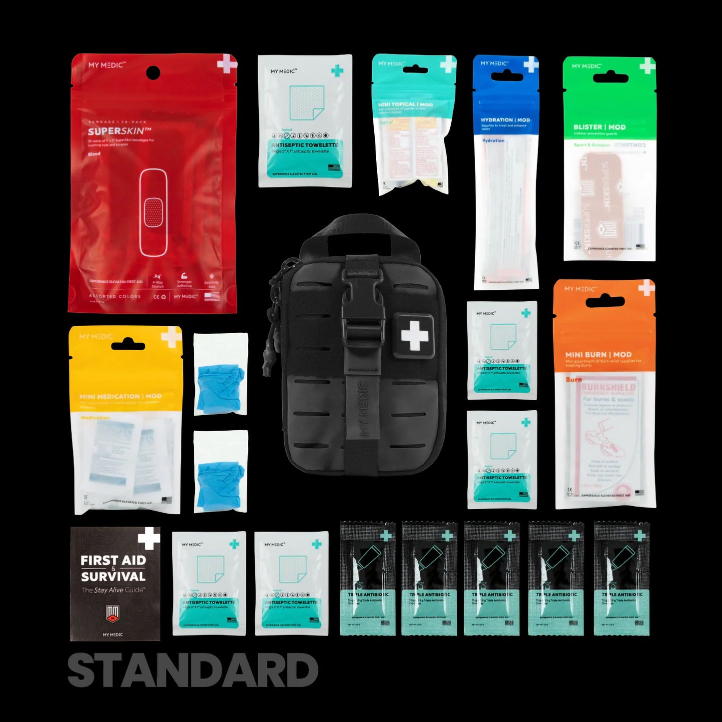 My Medic™ Sidekick First Aid Kit Black Soft Bag (1234454_EA)