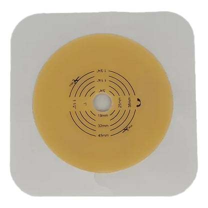 Safe N Simple Ostomy Barrier Trim to Fit, Extended Wear Adhesive Tape Collar 57 mm Flange Red Code System Up to 1-3/4 Inch Opening 5 X 5 Inch (1243999_BX)