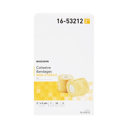 McKesson Cohesive Bandage 2 Inch X 5 Yard Self-adherent Closure Tan NonSterile Standard Compression (520551_EA)