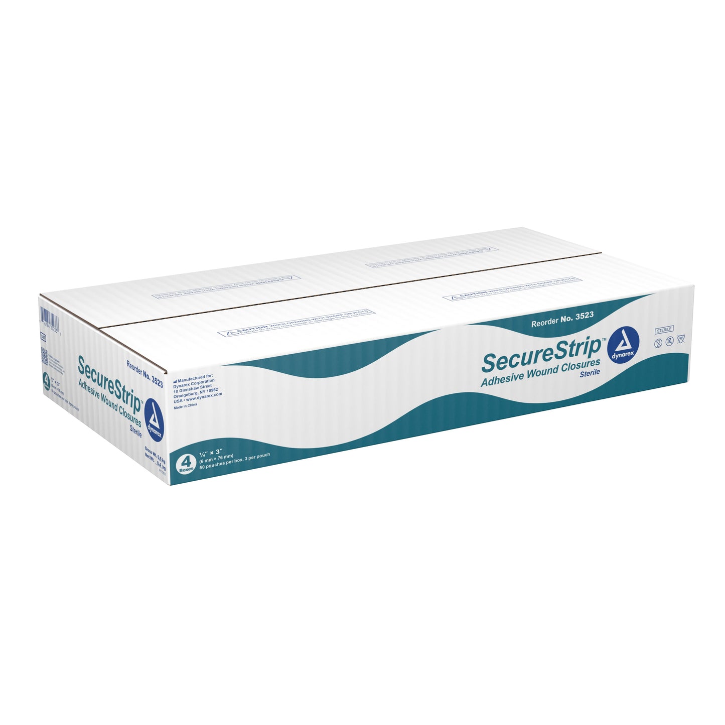 Secure Strip™ Skin Closure Strip 1/4 X 3 Inch Nonwoven Material Flexible Strip White (811875_PK)