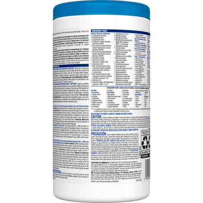 Clorox Healthcare® Surface Disinfectant Cleaner Premoistened Bleach Germicidal Manual Pull Wipe 150 Count Canister Floral Scent NonSterile (726380_CS)