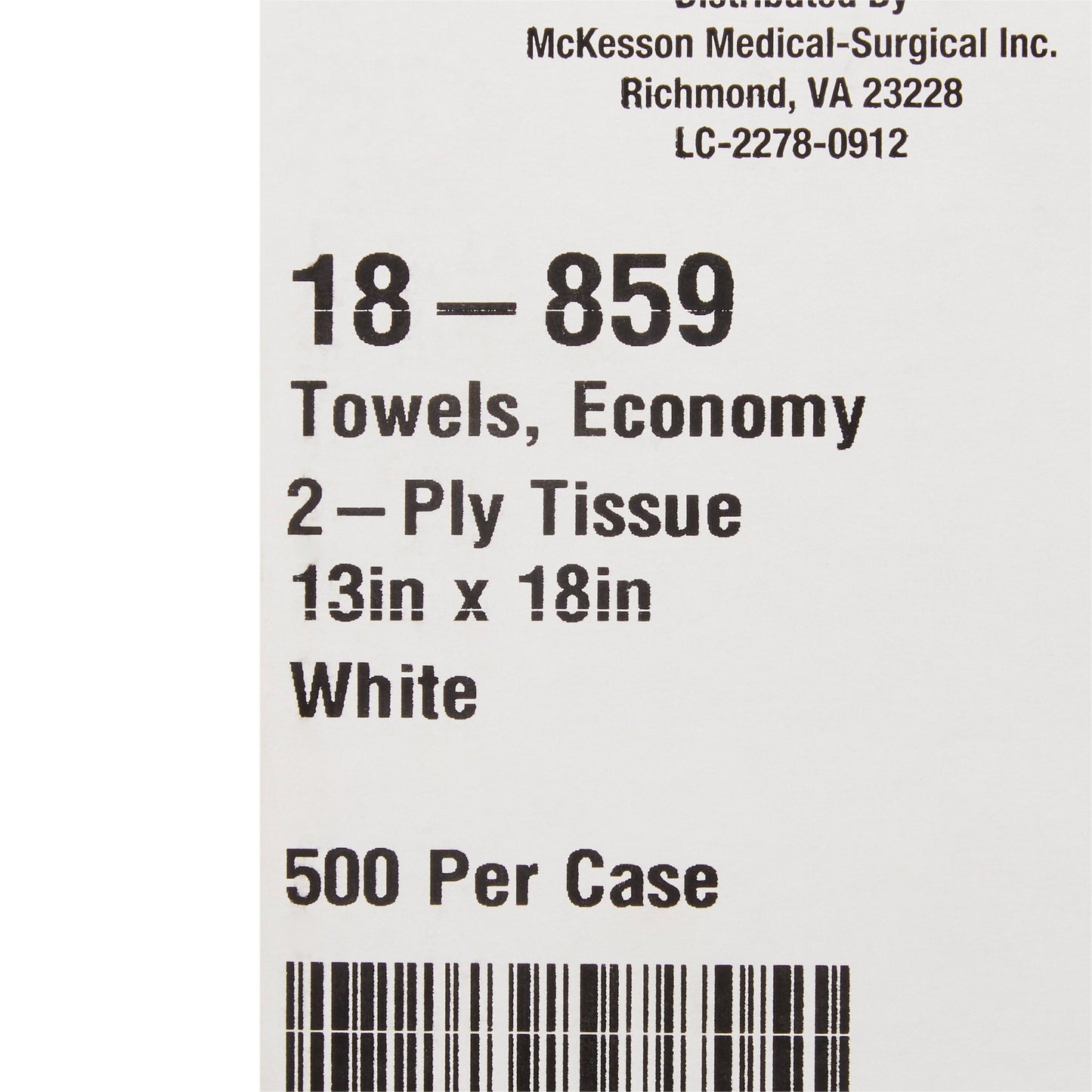 McKesson Procedure Towel 13 W X 18 L Inch White NonSterile (199440_CS)