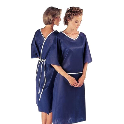 Tech Styles a Division of Encompass Patient Exam Gown One Size Fits Most Dark Blue Disposable (509204_CS)