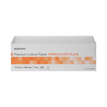 McKesson Test Tube Plain 7 mL Without Closure Glass Tube (1082086_CS)