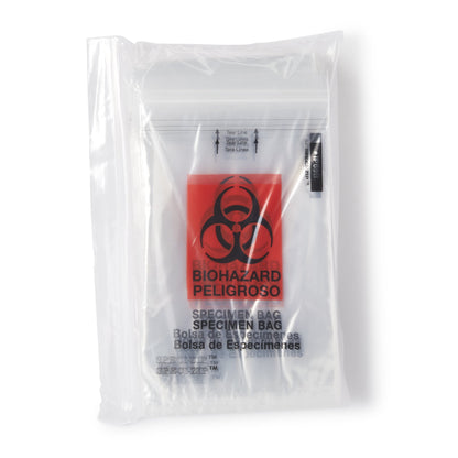 Speci-Zip® Specimen Transport Bag with Document Pouch 6 X 9 Inch Zip Closure Biohazard Symbol NonSterile (762458_CS)