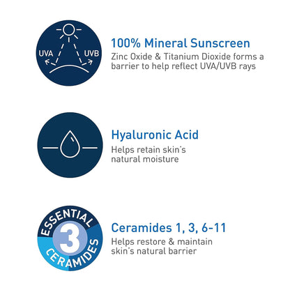 CeraVe® Hydrating Mineral Sunscreen Sunscreen SPF 50 Lotion 5 oz. Tube (1253473_EA)