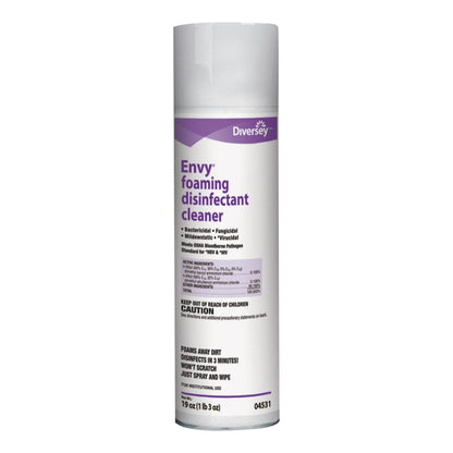 Diversey™ Envy® Surface Disinfectant Cleaner Aerosol Spray Foaming 19 oz. Can Lavender Scent NonSterile (371686_CS)