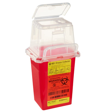BD™ Sharps Container Red Base 9 H X 4-1/2 W X 4 D Inch Vertical Entry 0.375 Gallon (140597_CS)