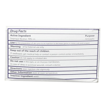 BD™ Alcohol Prep Pad 70% Strength Isopropyl Alcohol Individual Packet NonSterile (915121_BX)